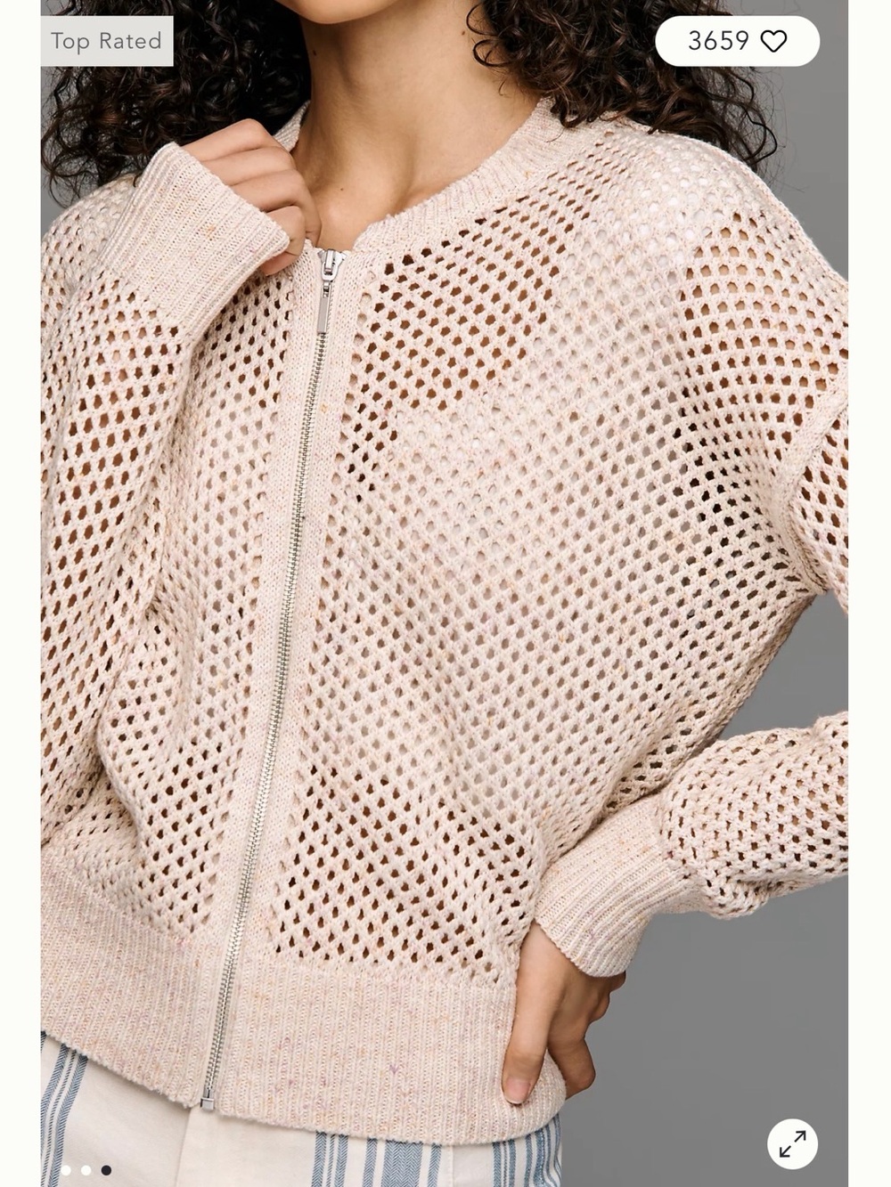 Pilcro Stitchy Bomber Cardigan - Picture 3 of 6
